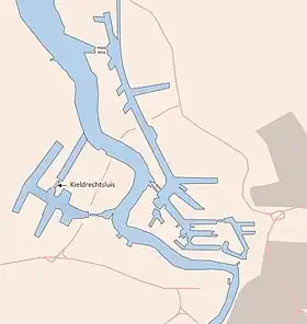 Position de l'écluse de Deurganckdok