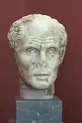 Tête d'un homme âgé, de la palestre du Lac, fin du IIe&nbsp;siècle&nbsp;av. J.-C.