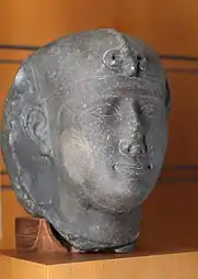 Tête en grauwacke d'un roi de la XXXe dynastie, sans doute Nectanébo&nbsp;II.