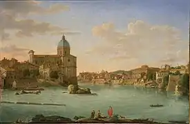 Au bord du Tibre en 1739