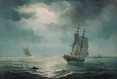Marine au clair de lune, Musée des beaux-arts de Brest