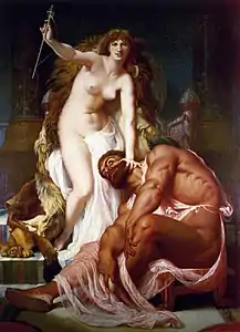 Hercule aux pieds d'Omphale (Salon de 1861), localisation inconnue.