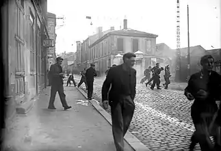 Photographie d'une manifestation de mineurs