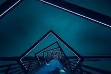 Autre vue du pont, aujourd'hui élément de la voie verte High Trestle Trail.