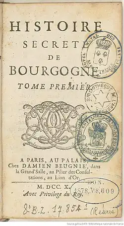 Image illustrative de l’article Histoire secrète de Bourgogne