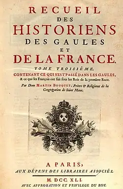 Image illustrative de l’article Recueil des historiens des Gaules et de la France