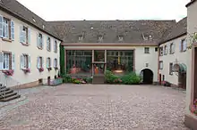 Cour de la brasserie Meteor.