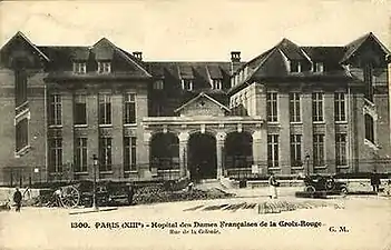 Hôpital «&nbsp;des Dames françaises de la Croix-Rouge », rue de la Colonie.