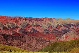 La Serranía de Hornocal, non loin de Humahuaca, dans la Quebrada