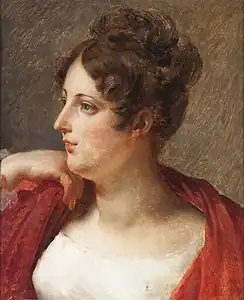 Portrait d'Hortense Allart, peint à Rome vers 1829 alors qu'elle séjournait chez sa sœur, Châtenay-Malabry, Vallée-aux-Loups (Maison de Chateaubriand)