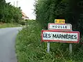 L'entrée de les Marnières, venant de Moulle.