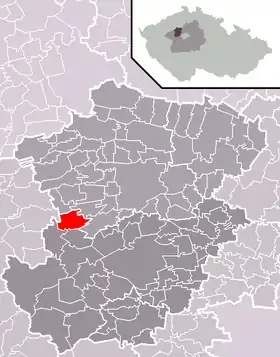 Localisation de Hradečno
