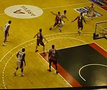 Match de Pro A au Colisée entre l'Élan Chalon et Le Mans (en 2011) contre Le Mans