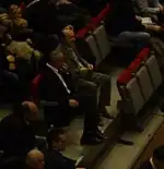 L'actuel président de l'Élan Chalon (Dominique Juillot) et l'ancien président (Gabriel Bernard)