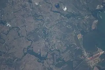 Caimanera, río Guantánamo&nbsp;(en) (bas) et río Guaso&nbsp;(en) (haut)