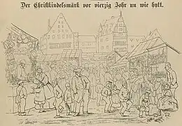 Christkindelsmärik sur le Fronhof, actuelle place du Château