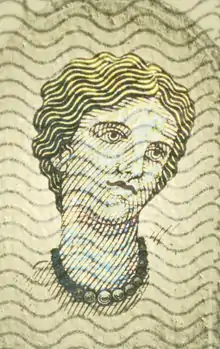 Portrait d'Europe sur un 5&nbsp;euros « Europe ».