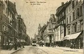 Rue Saint-Jean au début du XXe&nbsp;siècle. Bibliothèque du Congrès.