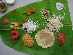 Un thali tamoul.