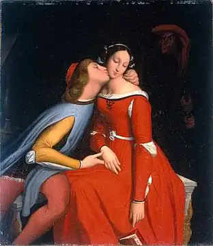 Jean-Auguste Dominique Ingres, Paolo et Francesca, vers 1850.