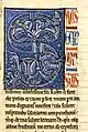 Initiale S du troisième style, manuscrit 189, folio 8, Bibliothèque municipale de Dijon