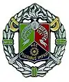 Sur l'insigne du 1er&nbsp;régiment de cavalerie de la Légion étrangère.