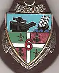 Insigne du 6e&nbsp;régiment d'artillerie de marine.