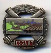 insigne du Secteur fortifié de l'Escaut -1940 (1er&nbsp;modèle)