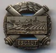 Insigne du Secteur fortifié de l'Escaut -1940 (2e&nbsp;modèle)