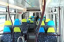 Vue de l'intercirculation entre les voitures.