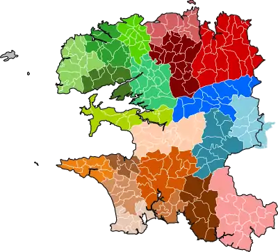 Carte des intercommunalités du Finistère au 1er janvier 2020.