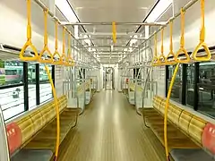 Intérieur d'une voiture.