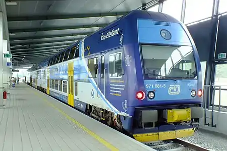 Gare ferroviaire de l'aéroport Ostrava-Mošnov.