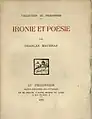 Dialogues de Charles Maurras et Jacques Bainville, édités en 1923 aux éditions du Pigeonnier .