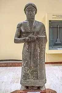 Statue de Puzur-Ishtar, šakkanakku de Mari, musée archéologique d'Istanbul.