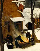 Scène devant l'auberge.