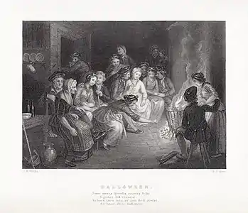Halloween, par Edward Scriven d'après John Masey Wright (en) (c. 1841)