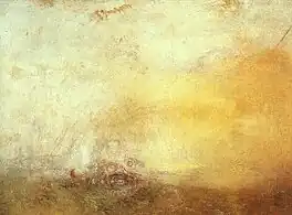 William Turner: Coucher du soleil avec monstre lacustre, 1845