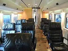 Intérieur d'une voiture de Green Class.