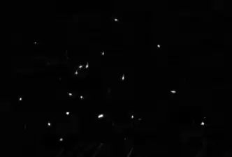 Images de la même étoile HD 84406 vue par chacun des 18 segments du miroir primaire avant alignement.