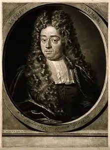 Portrait de Jacobus Roman (nl), manière noire.