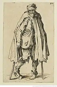no&nbsp;10 : Le mendiant aux béquilles et à la besace