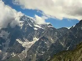 Vue du Jägerhorn depuis le col de Monte-Moro.