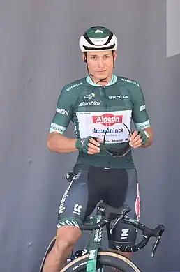 Jasper Philipsen Maillot vert.