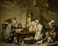 La Lecture de la Bible (1755), par Jean-Baptiste Greuze.