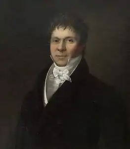 Portrait de Jean-Louis van Dievoet (1777-1854), secrétaire du Parquet de la Cour de Cassation, oncle de Hortense van Dievoet épouse d'Ignace Brice (1826), huile sur toile 61 × 70 cm, localisation inconnue.