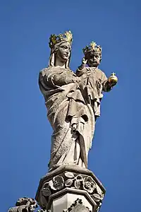 Notre-Dame de Grâce (1858), sur le pignon de l’église Saint-Nizier à Lyon.