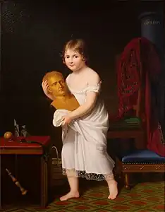 Marie-Laëtitia Murat portant un buste de Napoléon, Salon de 1806, Ajaccio, musée Fesch.