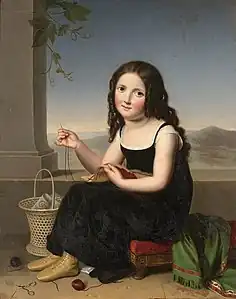 La jeune brodeuse dans une loggia, 1818, localisation inconnue.