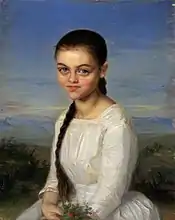 Jenny Eckhardt, Portrait de Julia Nicolet, non daté (vers 1848-1849), Musée des beaux-arts de La Chaux de Fonds